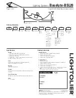 Предварительный просмотр 1 страницы Lightolier Baselyte-BSL20 Datasheet