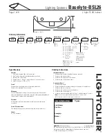 Предварительный просмотр 1 страницы Lightolier Baselyte-BSL26 Datasheet