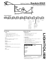 Lightolier Baselyte-BSL31 Datasheet предпросмотр