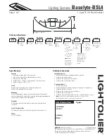 Предварительный просмотр 1 страницы Lightolier Baselyte-BSL4 Datasheet