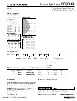 Предварительный просмотр 2 страницы Lightolier BESF1X4 Specification