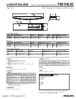 Lightolier Brisa FB5114LEC Specification предпросмотр