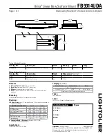 Предварительный просмотр 1 страницы Lightolier Brisa FB9314UDA Specification