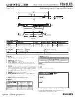 Предварительный просмотр 1 страницы Lightolier Brisa FC28LEC Specification