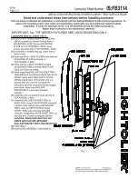 Preview for 1 page of Lightolier Brisa linear 3" bow surface Installation Instructions