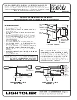 Предварительный просмотр 2 страницы Lightolier C4AICLV Instruction Sheet