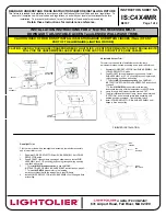 Lightolier C4X4MR Instructions For Maintenance Reference предпросмотр