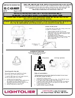 Preview for 2 page of Lightolier C4X4MR Instructions For Maintenance Reference