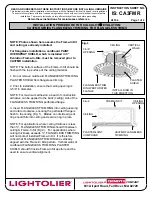 Lightolier CA3FMR SERIES Installation предпросмотр