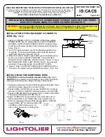 Предварительный просмотр 2 страницы Lightolier CACS series Installation