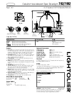 Lightolier Calculite 782 Specification предпросмотр