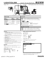 Предварительный просмотр 1 страницы Lightolier Calculite 8022WW Specification