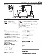 Предварительный просмотр 1 страницы Lightolier Calculite 8023 Specification