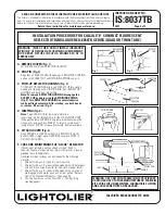 Предварительный просмотр 2 страницы Lightolier CALCULITE 8037TB SERIES Instruction Sheet