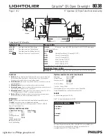 Предварительный просмотр 1 страницы Lightolier Calculite 8038 Specification