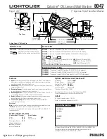 Lightolier Calculite 8047 Specification предпросмотр