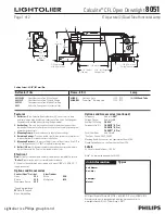 Предварительный просмотр 1 страницы Lightolier Calculite 8051 Specification