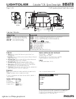 Lightolier Calculite 8056TB Specification preview