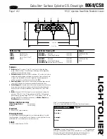 Lightolier Calculite 8068 Specification предпросмотр