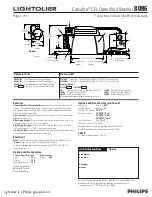 Предварительный просмотр 1 страницы Lightolier Calculite 8086 Specification