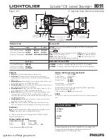 Lightolier Calculite 8091 Specification предпросмотр