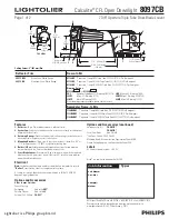 Preview for 1 page of Lightolier Calculite 8097CB Specification