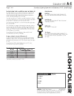 Preview for 1 page of Lightolier Calculite A-E Specification