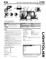 Предварительный просмотр 1 страницы Lightolier Calculite A7053 Specification