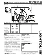 Lightolier Calculite AA7P38D Specification предпросмотр