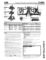 Lightolier Calculite C3MRL CCDFT Specification предпросмотр