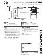 Lightolier Calculite C4CS-C4T4HW Specification предпросмотр