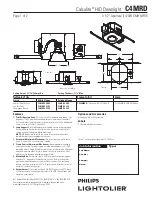 Preview for 1 page of Lightolier Calculite C4MRD CCDW Specification