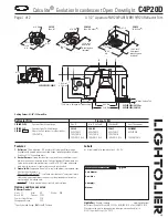 Preview for 1 page of Lightolier Calculite C4P20D Specification