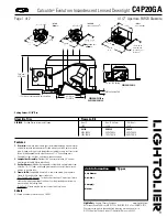 Preview for 1 page of Lightolier Calculite C4P20GA Specification