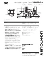 Preview for 1 page of Lightolier Calculite C4P20MHGA Specification