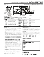 Lightolier Calculite C4T4A-MHT4RF Specification предпросмотр