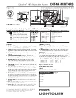 Предварительный просмотр 1 страницы Lightolier Calculite C4T4A-MHT4RS Specification