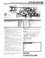 Lightolier Calculite C4T4GA-MHT4RS Specification preview