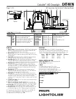 Preview for 1 page of Lightolier Calculite C4T4VN Specification