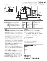 Lightolier Calculite C4T4VW Specification предпросмотр