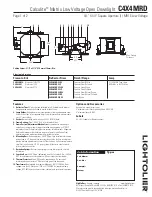 Lightolier Calculite C4X4MRD Specification preview