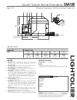 Lightolier Calculite C6A120 Specification предпросмотр