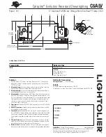 Preview for 1 page of Lightolier Calculite C6ALV Specification