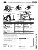 Предварительный просмотр 1 страницы Lightolier Calculite C6AW Specification