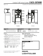 Lightolier Calculite C6CS-C6T6VM Specification предпросмотр