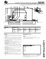 Lightolier Calculite C6DAIC Specification предпросмотр