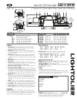 Lightolier Calculite C6E17OHW Specification предпросмотр