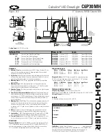 Предварительный просмотр 1 страницы Lightolier Calculite C6P30MH Specification