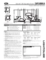Lightolier Calculite C6P30MHA Specification preview