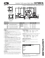 Lightolier Calculite C6P38MHL Specification предпросмотр